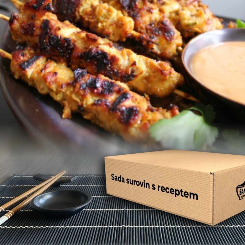 sambalshop Súprava surovín s receptom | Indonézske grilované špízy Satay