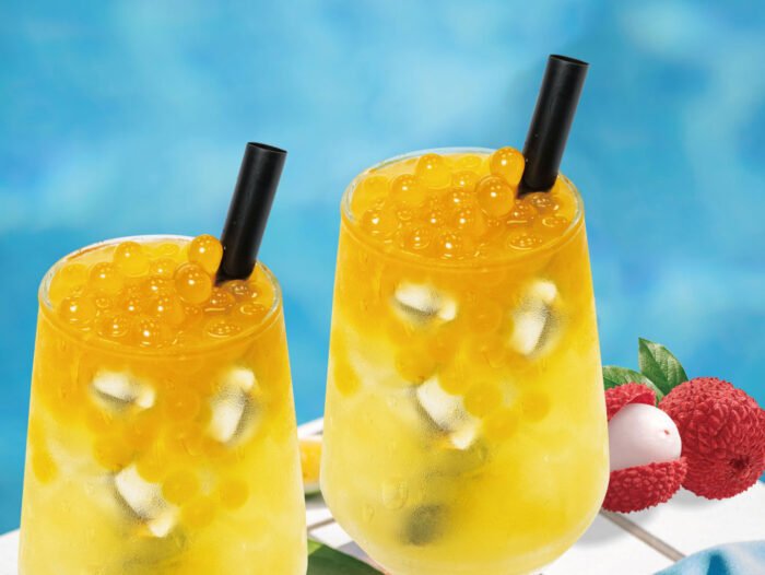 O's bubble Boba Bubble Tea Liči & Mango 480ml - 2 pack - Image 2