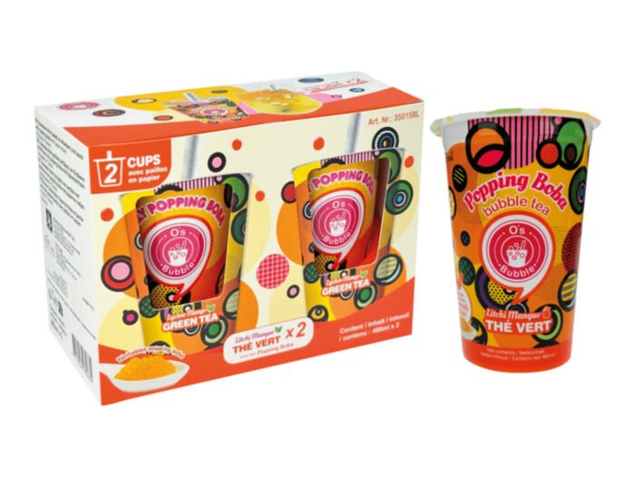 O's bubble Boba Bubble Tea Liči & Mango 480ml - 2 pack