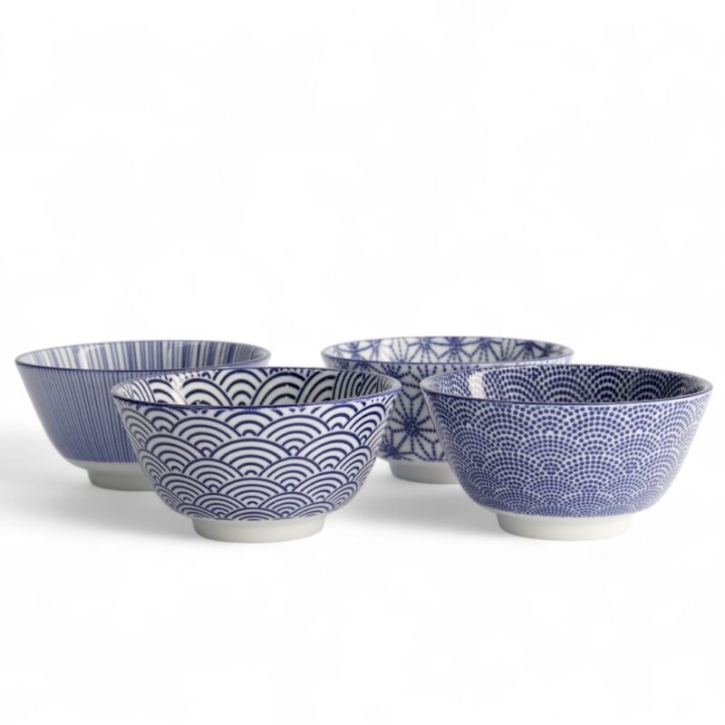 Tokyo Design Studio Darčeková sada misiek na ryžu Nippon Blue (4 ks) 300ml