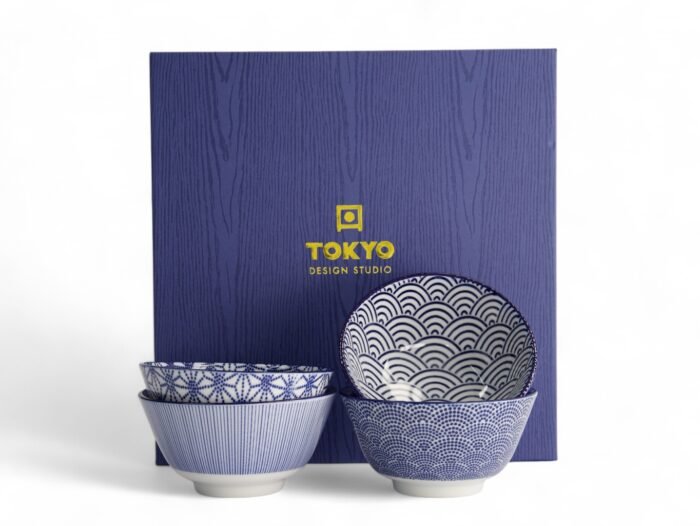 Tokyo Design Studio Darčeková sada misiek na ryžu Nippon Blue (4 ks) 300ml - Image 2