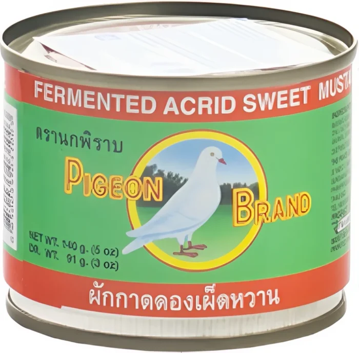 Pigeon Brand Fermentované sladko-pikantné horčičné listy v Sójové omáčke 140 g