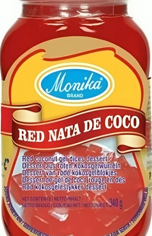 Monika Kokosový gél červený Nata de coco 340 g