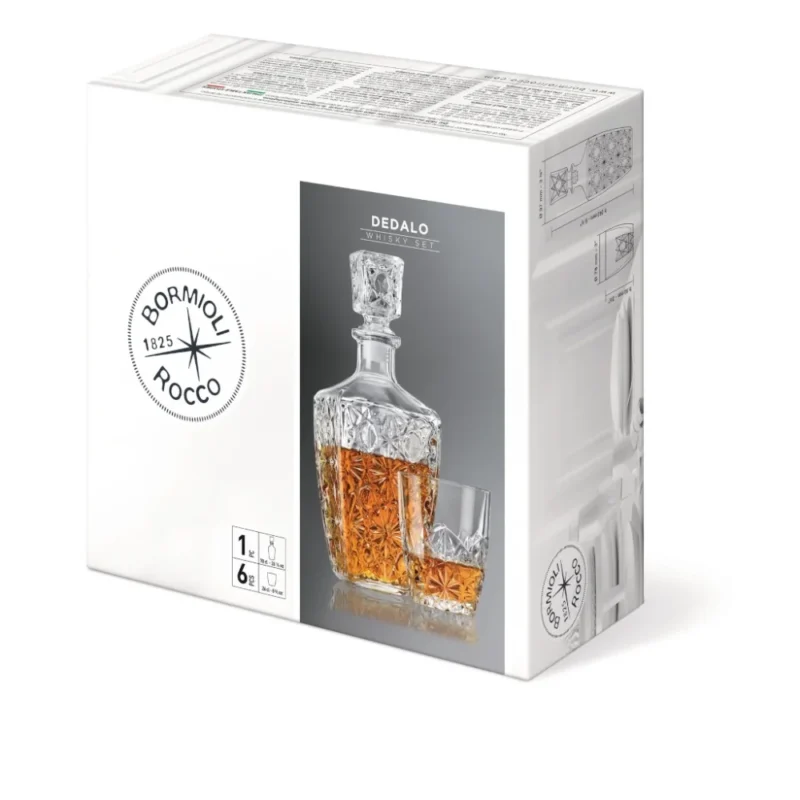Bormioli Rocco 7 dielny Whiskey set Dedalo