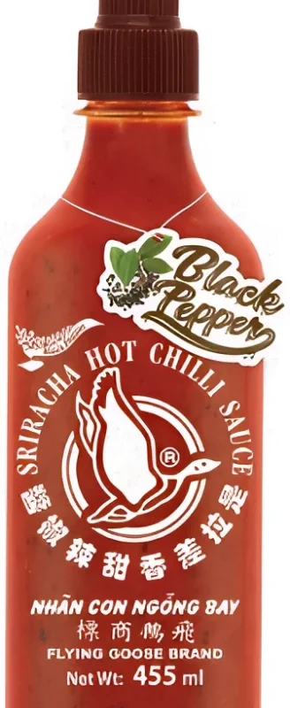 Flying Goose Chilli omáčka Sriracha s čiernym korením 455 ml