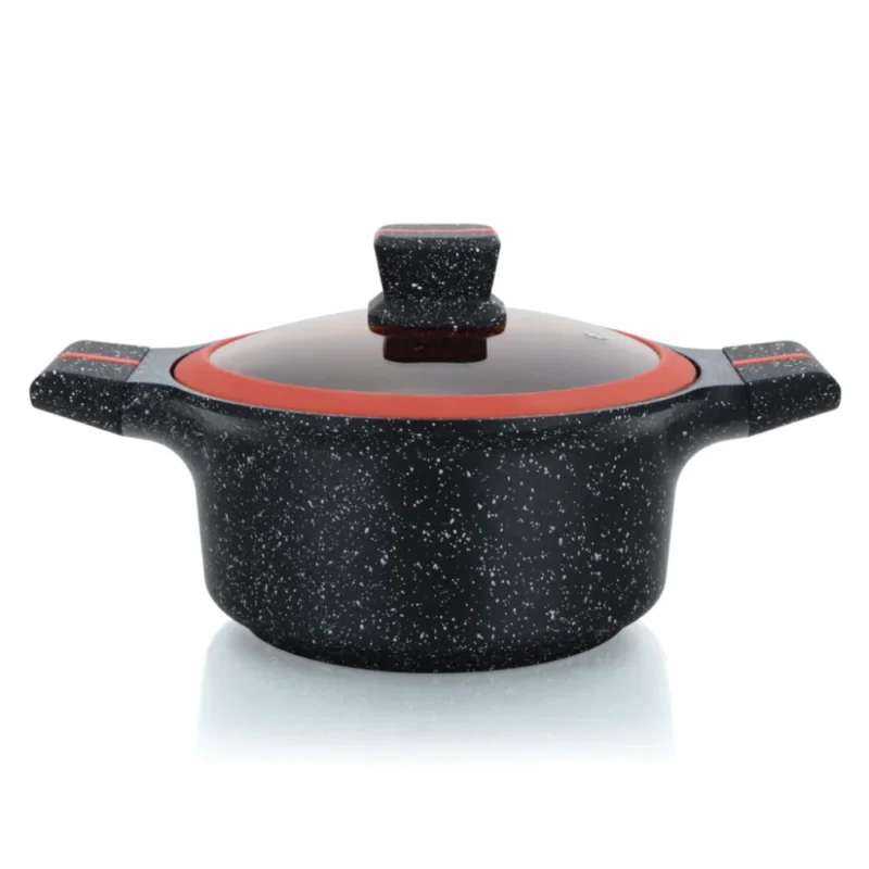 Herzberg Hrniec so žulovým povrchom a sklenenou pokrievkou - 28 cm