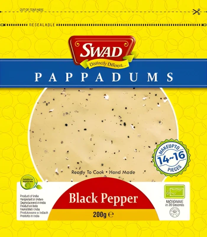 Swad Indický chlieb Papadum s čiernym korením 200g