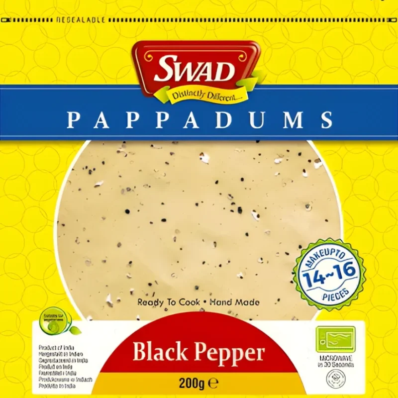 Swad Indický chlieb Papadum s čiernym korením 200g