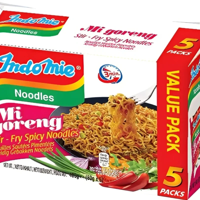 IndoMie Instantné vyprážané rezance Mi Goreng Spicy, balenie 5 X 80 g