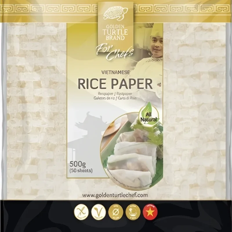 Golden Turtle Chef Ryžový papier štvorcový 500 g