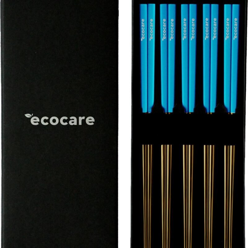ECOCARE Kovové Sushi paličky Box Gold-Blue 10 ks