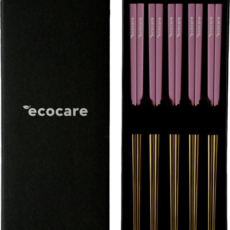 ECOCARE Kovové Sushi paličky Box Gold-Pink 10 ks