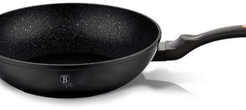 BerlingerHaus WOK Panvica s mramorovým povrchom 28 cm Black Rose Collection BH-1638