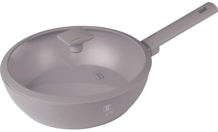 BERLINGERHAUS Wok panvica s titánovým povrchom a pokrievkou 30 cm Taupe Collection