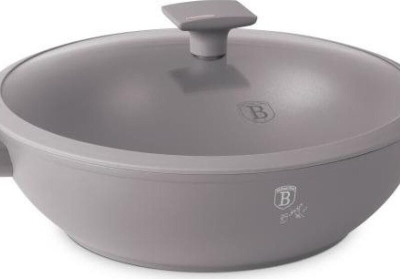 BERLINGERHAUS Wok s titánovým povrchom a pokrievkou 30 cm Taupe Collection