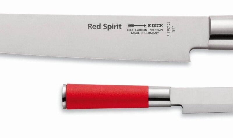 Kuchynský nôž F. Dick Nôž Yanagiba Red Spirit