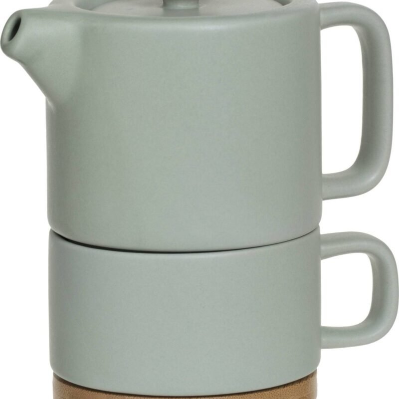Secret de Gourmet Kanvička na čaj so šálkou Nature, 400 + 250 ml, farba mäty