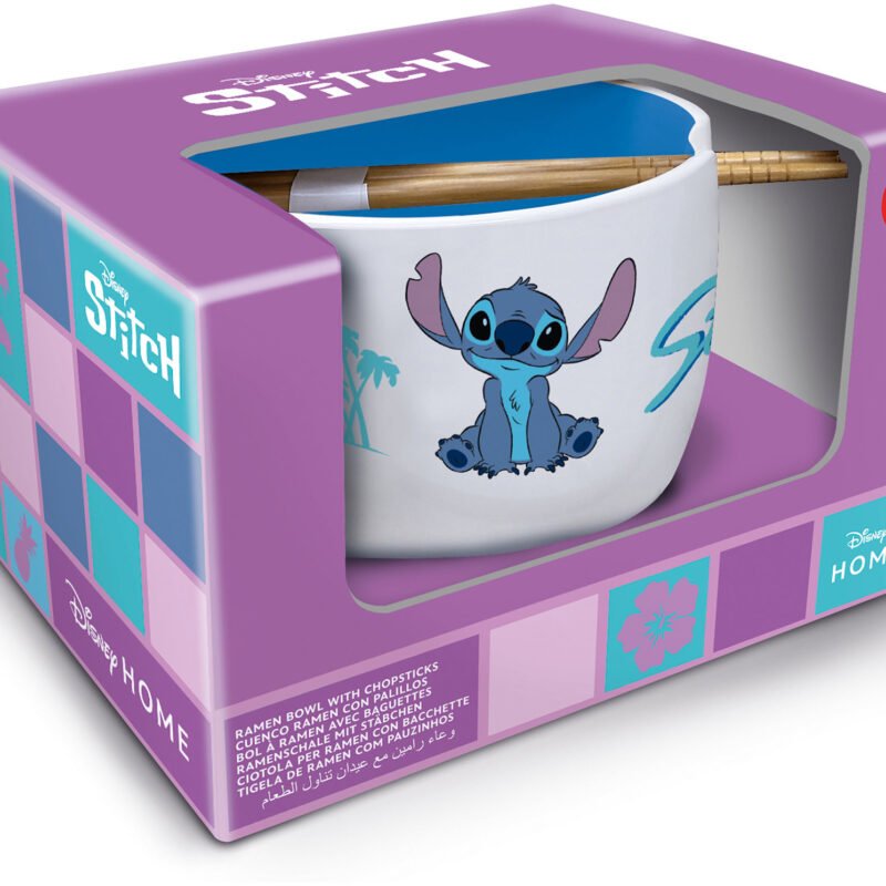 Stitch ramen miska a paličky – darčeková sada