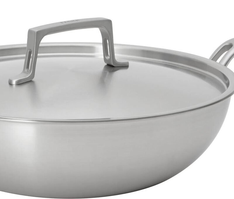 FABINI Wok, panvica antikorová s pokrievkou Lucca 4.0 Pro 30 cm