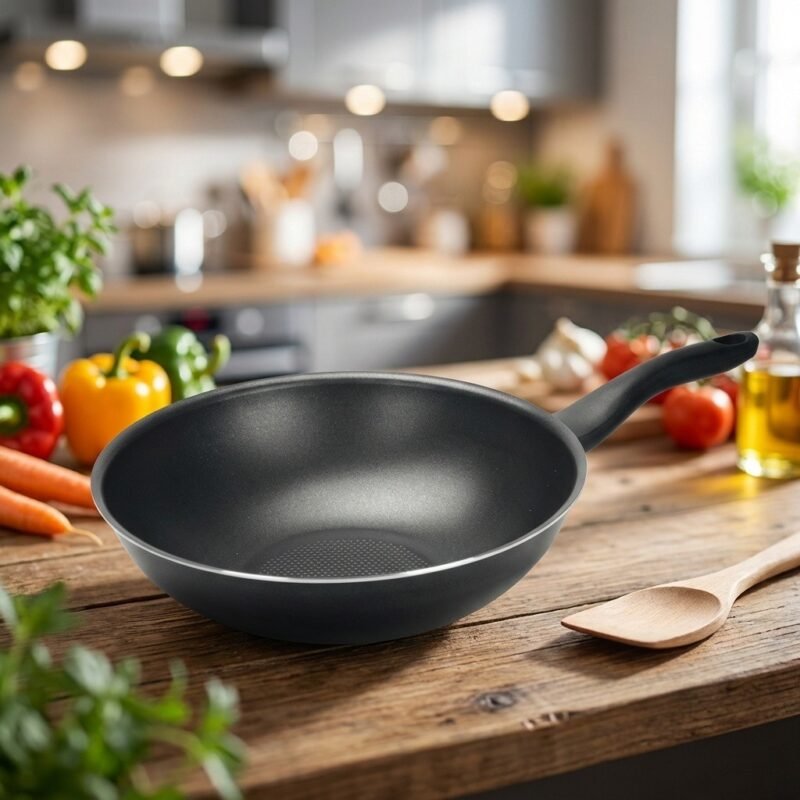 Lumenflon Panvica wok hliníková s nepriľnavým povrchom Forex 28 cm, vhodná na indukciu