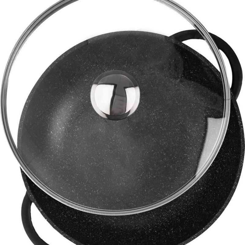 GRANDE Panvica WOK pr. 32 cm sklenená pokrievka