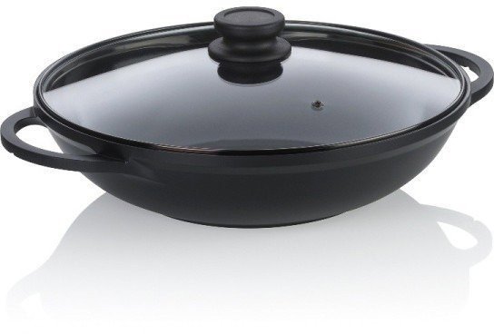 KELA Atura Panvica Wok čierna 4 l liaty hliník