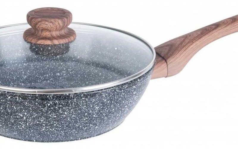 Granitový wok 24 cm Granite Wood Kinghoff Kh-1583