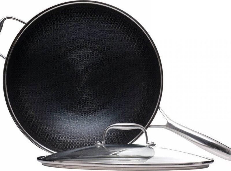 KOHERSEN Panvica WOK s pokrievkou Black Cube 32 cm