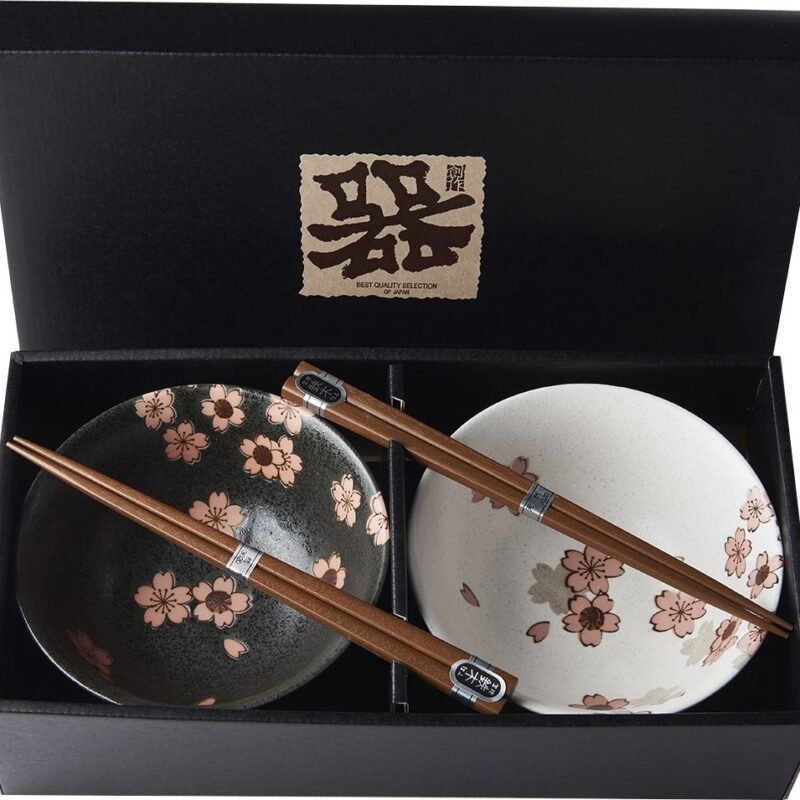 Made In Japan Set misiek Cherry Blossom s paličkami 400 ml 2 ks