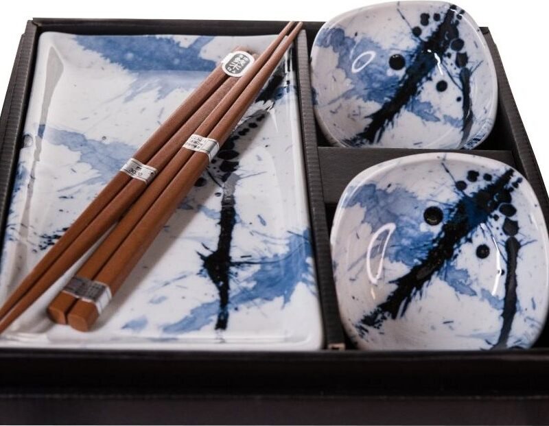 Made In Japan Sushi set Blue & White 6 ks