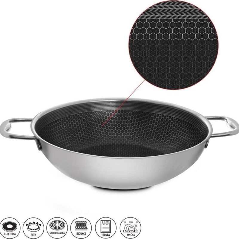 ORION Panvica COOKCELL WOK nepriľnavý povrch 3-vrstvová priemer 28 cm