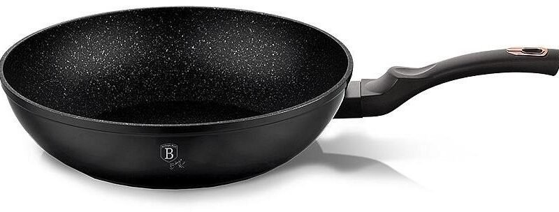 BERLINGERHAUS Panvica Wok s mramorovým povrchom 30 cm Black Rose Collection