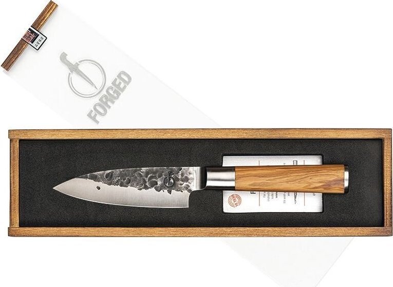FORGED Olive lúpací nôž z japonskej ocele 440C, dĺžka čepele 110 mm