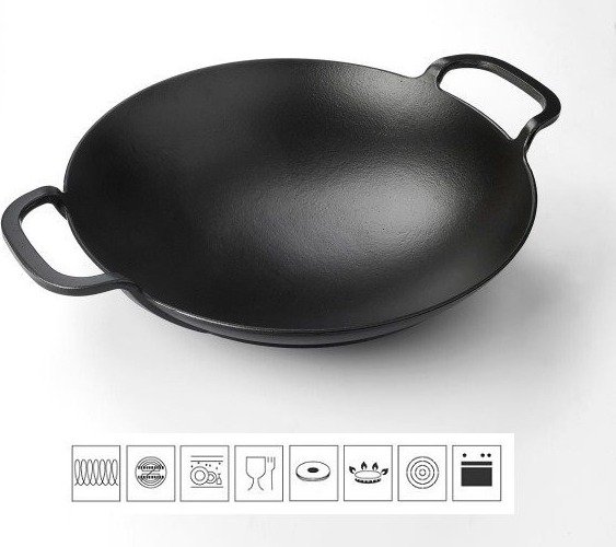LAVA METAL Liatinová panvica „wok“ 38 cm