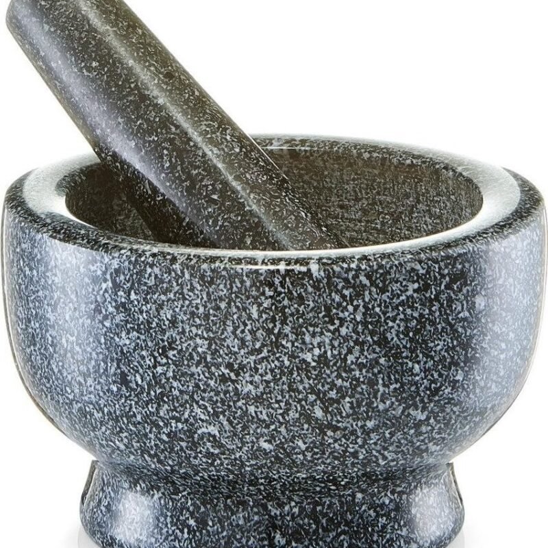 Zeller, Kuchynský mažiar GRANIT s paličkou, čierny, 13 × 8 cm