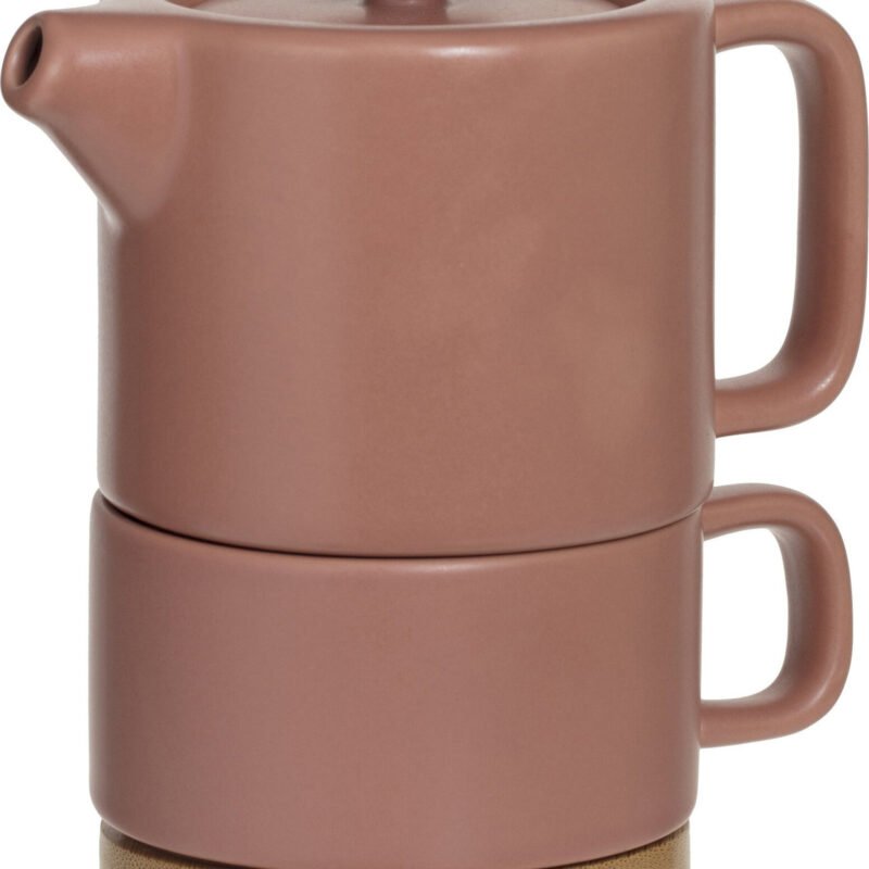 Secret de Gourmet Kanvica čajová so šálkou NATURAL, 800 ml, terakotová farba