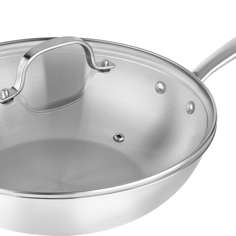 Siguro Wok Pure Delight, priemer 28 cm, s pokrievkou, prémiová nehrdzavejúca oceľ
