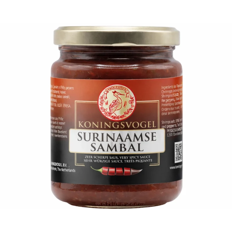 Koningsvogel Chilli pasta  Surinaamse sambal 270 g