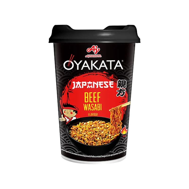 Oyakata japonské instantné rezance s príchuťou hovädzieho mäsa a wasabi 93 g